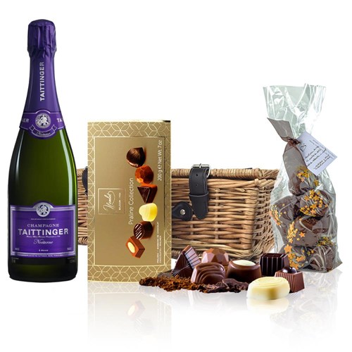 Taittinger Nocturne NV Champagne, 75cl And Chocolates Hamper